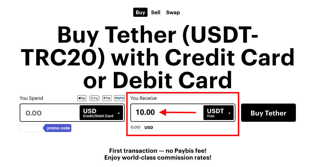 Paybis Payment Example